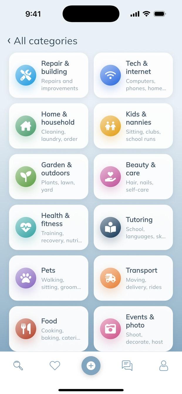 Catálogo de categorías de servicios